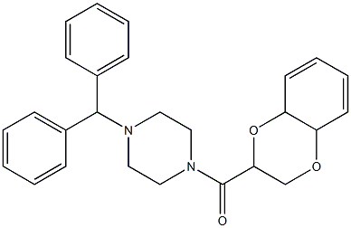 1-(2,3,4a,8a-tetrahydro-1,4-benzodioxin-2-ylcarbonyl)-4-benzhydrylpiperazine