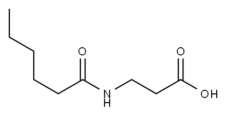 3-hexanamidopropanoic acid Structure