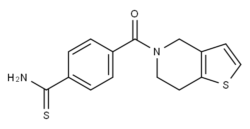 4-{4H,5H,6H,7H-thieno[3,2-c]pyridin-5-ylcarbonyl}benzene-1-carbothioamide Structure