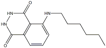 5-(hexylamino)-1,2,3,4-tetrahydrophthalazine-1,4-dione Structure