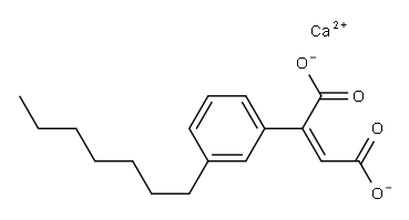 2-(3-Heptylphenyl)maleic acid calcium salt Structure