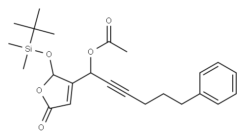 Acetic acid 1-[[2,5-dihydro-5-oxo-2-(tert-butyldimethylsiloxy)furan]-3-yl]-6-phenyl-2-hexynyl ester