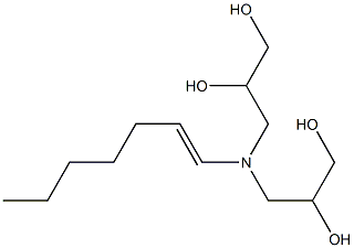 3,3'-(1-Heptenylimino)bis(propane-1,2-diol) Structure