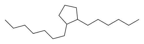 1-Hexyl-2-heptylcyclopentane Structure