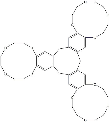 12,13'-[(2,3,5,6,8,9-Hexahydro-1,4,7,10-benzotetraoxacyclododecin)-12,13-diylbis(methylene)][13,12'-methylenebis(2,3,5,6,8,9-hexahydro-1,4,7,10-benzotetraoxacyclododecin)] Structure