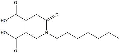1-Heptyl-6-oxo-3,4-piperidinedicarboxylic acid|