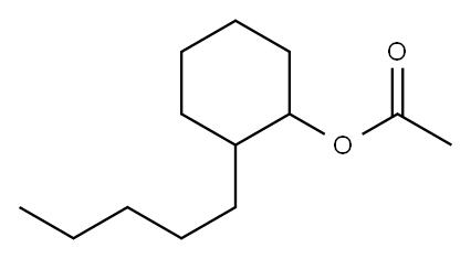 Acetic acid 2-pentylcyclohexyl ester Structure