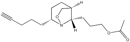 Acetic acid 3-[(2R,5S,8S)-2-(4-pentynyl)-1-aza-7-oxabicyclo[3.2.1]octan-8-yl]propyl ester