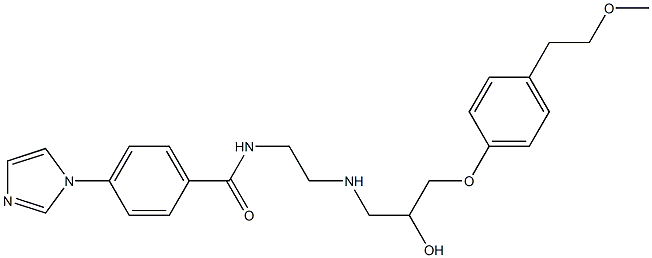 4-(1H-Imidazol-1-yl)-N-[2-[2-hydroxy-3-[4-(2-methoxyethyl)phenoxy]propylamino]ethyl]benzamide Structure