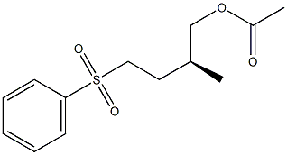 (-)-Acetic acid [(S)-2-methyl-4-phenylsulfonylbutyl] ester Structure