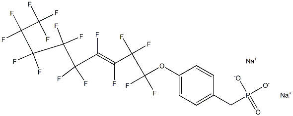 4-[(Heptadecafluoro-3-nonenyl)oxy]benzylphosphonic acid sodium salt Structure