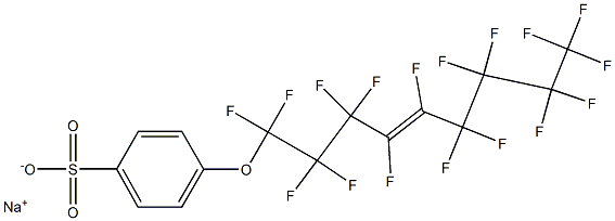 4-[(Heptadecafluoro-4-nonenyl)oxy]benzenesulfonic acid sodium salt Structure