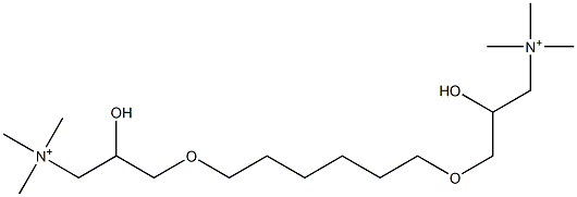3,3'-[1,6-Hexanediylbis(oxy)]bis(2-hydroxy-N,N,N-trimethyl-1-propanaminium) Structure
