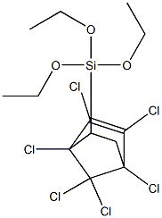 1,2,3,4 7,7-HEXACHLORO-6-TRIETHOXYSILYL-2-NORBORNENE 97% Structure
