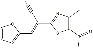 (E)-2-(5-acetyl-4-methyl-1,3-thiazol-2-yl)-3-(2-furyl)-2-propenenitrile Structure