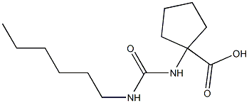 1-[(hexylcarbamoyl)amino]cyclopentane-1-carboxylic acid 结构式