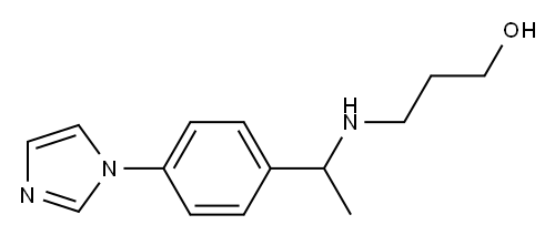 3-({1-[4-(1H-imidazol-1-yl)phenyl]ethyl}amino)propan-1-ol Structure