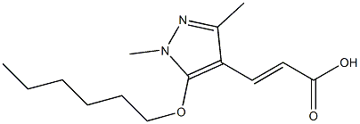 3-[5-(hexyloxy)-1,3-dimethyl-1H-pyrazol-4-yl]prop-2-enoic acid