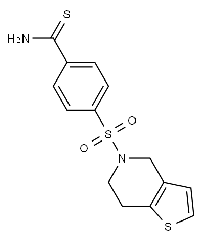 4-{4H,5H,6H,7H-thieno[3,2-c]pyridine-5-sulfonyl}benzene-1-carbothioamide Structure