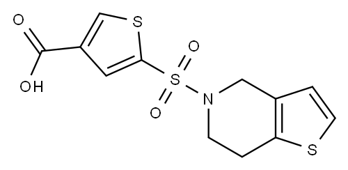 5-{4H,5H,6H,7H-thieno[3,2-c]pyridine-5-sulfonyl}thiophene-3-carboxylic acid Structure