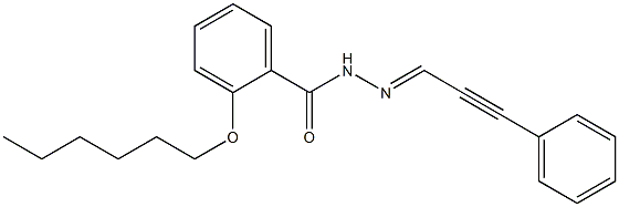 2-(hexyloxy)-N'-(3-phenyl-2-propynylidene)benzohydrazide Structure
