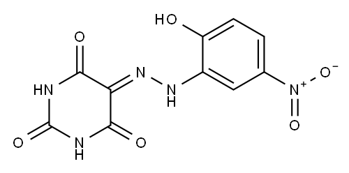 2,4,5,6(1H,3H)-pyrimidinetetrone 5-[N-(2-hydroxy-5-nitrophenyl)hydrazone] Structure