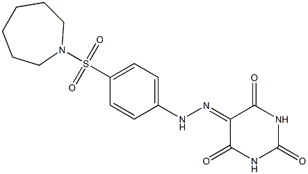 2,4,5,6(1H,3H)-pyrimidinetetrone 5-{N-[4-(1-azepanylsulfonyl)phenyl]hydrazone}