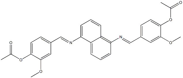 4-({[5-({(E)-[4-(acetyloxy)-3-methoxyphenyl]methylidene}amino)-1-naphthyl]imino}methyl)-2-methoxyphenyl acetate|