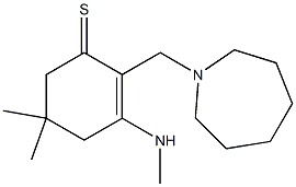 2-[[(Hexahydro-1H-azepin)-1-yl]methyl]-3-methylamino-5,5-dimethyl-2-cyclohexene-1-thione