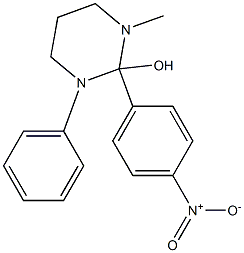 Hexahydro-1-methyl-2-(4-nitrophenyl)-3-phenylpyrimidin-2-ol Structure