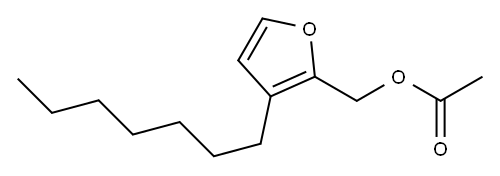 Acetic acid 3-heptylfuran-2-ylmethyl ester