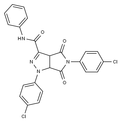 1,3a,4,5,6,6a-Hexahydro-4,6-dioxo-N-phenyl-5-(4-chlorophenyl)-1-(4-chlorophenyl)pyrrolo[3,4-c]pyrazole-3-carboxamide