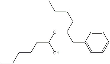 Hexanal benzylpentyl acetal Structure