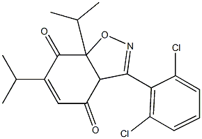 3a,7a-Dihydro-3-(2,6-dichlorophenyl)-6,7a-diisopropyl-1,2-benzisoxazole-4,7-dione Structure