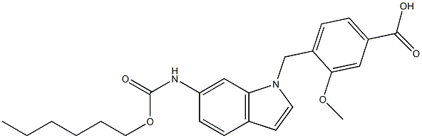 4-[6-(Hexyloxycarbonylamino)-1H-indol-1-ylmethyl]-3-methoxybenzoic acid