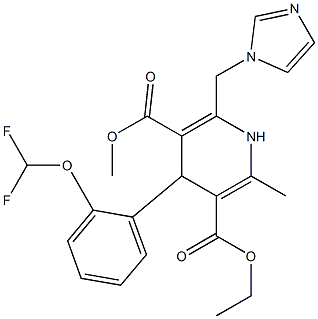 6-(1H-Imidazol-1-ylmethyl)-4-(2-(difluoromethoxy)phenyl)-2-methyl-1,4-dihydropyridine-3,5-dicarboxylic acid 3-ethyl 5-methyl ester