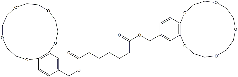 Heptanedioic acid bis[[2,5,8,11,14-pentaoxabicyclo[13.4.0]nonadeca-1(15),16,18-triene-17-yl]methyl] ester Structure