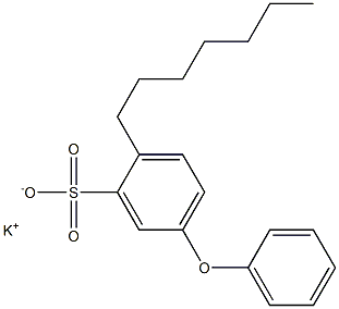 2-Heptyl-5-phenoxybenzenesulfonic acid potassium salt Structure