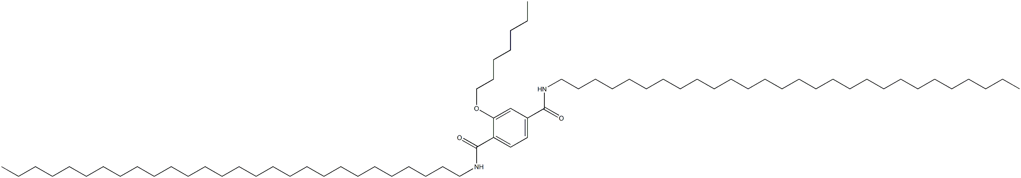 2-(Heptyloxy)-N,N'-dioctacosylterephthalamide Structure