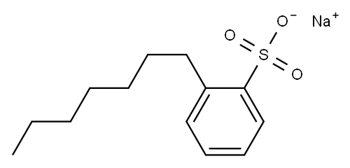 2-Heptylbenzenesulfonic acid sodium salt Structure