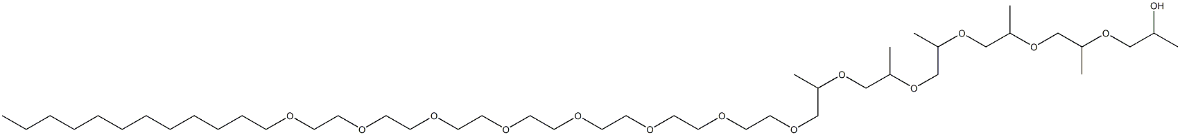 1,4,7,10,13,16-Hexamethyl-3,6,9,12,15,18,21,24,27,30,33,36,39-tridecaoxahenpentacontan-1-ol 结构式
