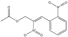 Acetic acid 2-nitro-3-[2-nitrophenyl]-2-propenyl ester Structure
