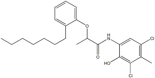 2-[2-(2-Heptylphenoxy)propanoylamino]-4,6-dichloro-5-methylphenol
