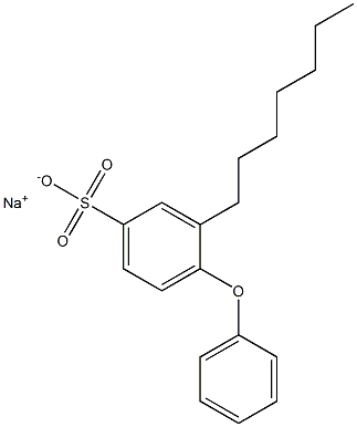 3-Heptyl-4-phenoxybenzenesulfonic acid sodium salt Structure