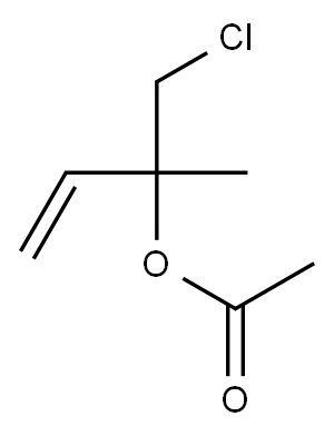 Acetic acid 1-chloromethyl-1-methyl-2-propenyl ester Structure