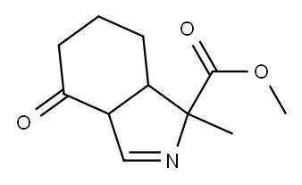 3a,4,5,6,7,7a-Hexahydro-1-methyl-4-oxo-1H-isoindole-1-carboxylic acid methyl ester Structure