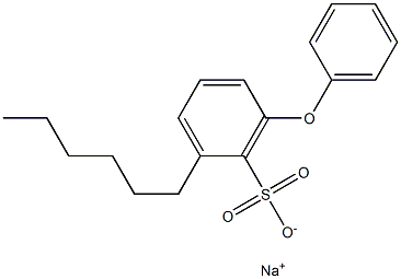 2-Hexyl-6-phenoxybenzenesulfonic acid sodium salt Structure