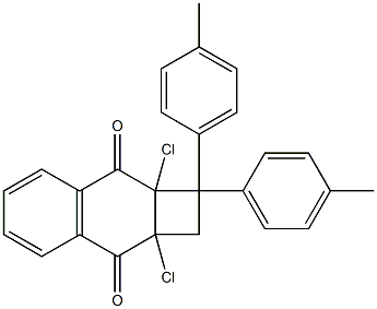 2a,8a-Dichloro-1,2,2a,8a-tetrahydro-1,1-bis(4-methylphenyl)cyclobuta[b]naphthalene-3,8-dione