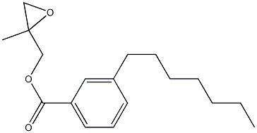 3-Heptylbenzoic acid 2-methylglycidyl ester|