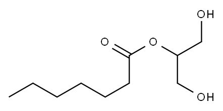 Heptanoic acid 2-hydroxy-1-(hydroxymethyl)ethyl ester Structure